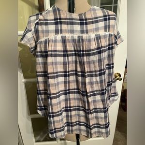 Birds of Paradis plaid top